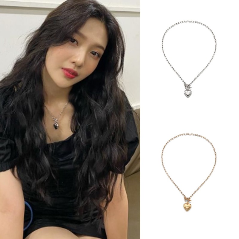 【Red Velvet ジョイ着用】Love Lock Heart Necklace 韓国正規品 レディース K-POP アイドル着用 大人気 韓国ファッション