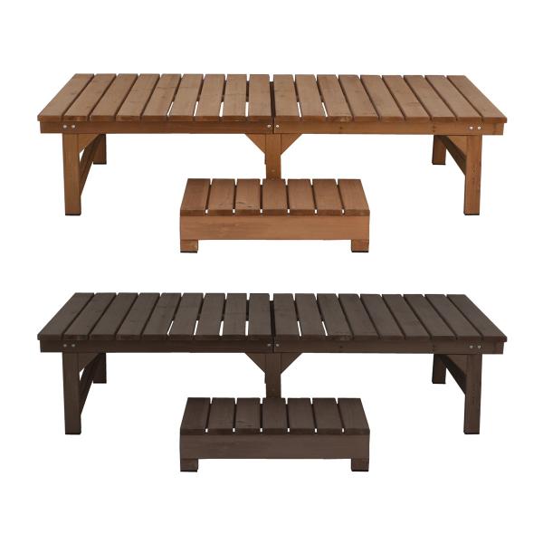 ベンチ 腰掛け ステップ台 屋外 おしゃれ 木製 庭 ステップ ガーデニング 縁台 縁側 デッキ 庭先 椅子 軒先 玄関 エントランス