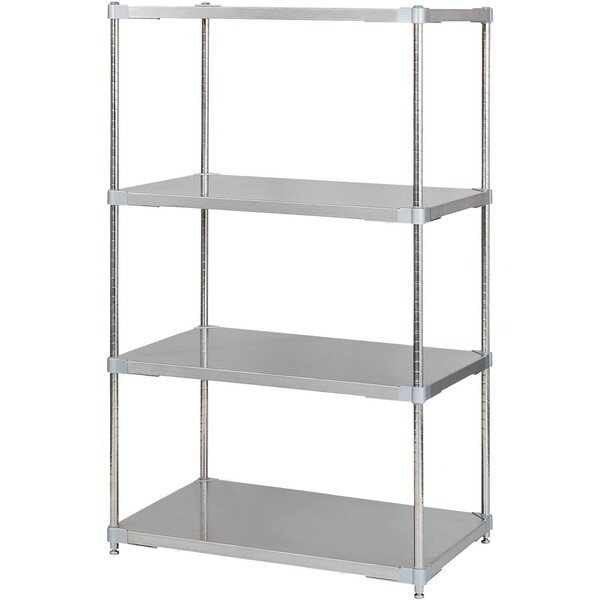 アイ・エル・シー GSS4-6090 燕三条製 PROFACE SUS304ステンレスソリッドシェルフ4段 600×900×1500 SUS304ステンレスポール メーカー直送