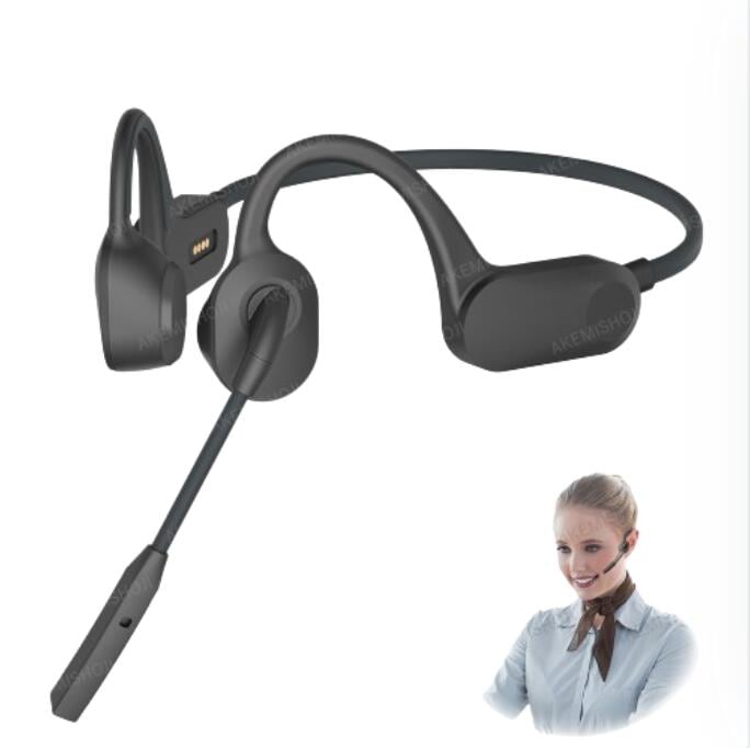 【3日で出荷】骨伝導ヘッドセット ワイヤレス 骨伝導イヤホン IPX100 防水 通話 防塵防水 骨伝導ヘッドホン マイク付きイヤホン 耳掛け ブルートゥース 骨伝導 イヤホン ビジネス向け マイク付