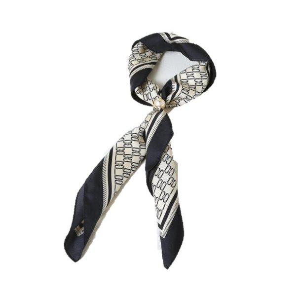 AK水原店 ハンドバッグ ネイビー DDパターン スカーフリング セット DCSC6E270