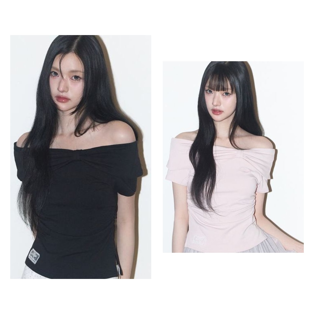 【ILLIGO】 Bow Off Shoulder T-Shirt 2色 正規品