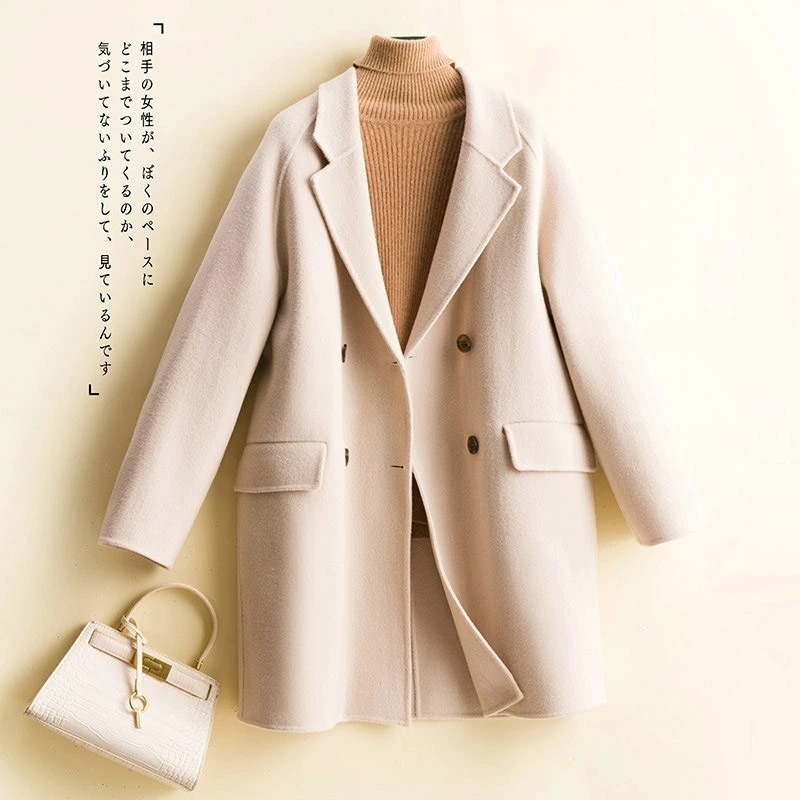 【期間特典】チェスターコート ウール コート レディース アウター リバー仕立て ファッション ショートジャケット ミドル丈 コート ポケット レディース ファッション コート 着痩せ 無地 おしゃれ