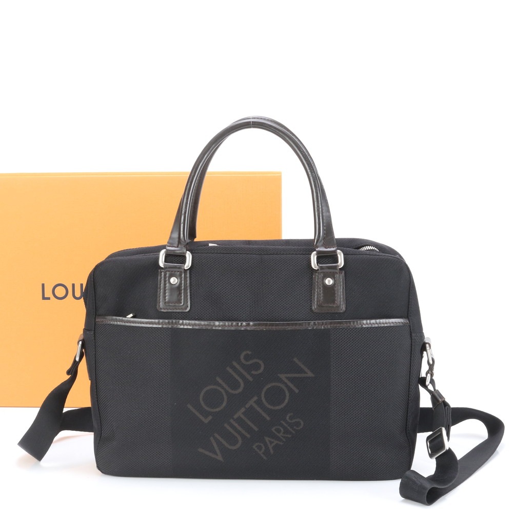 美品 ダミエ ジェアン ヤック M93082 レザー×キャンバス 2WAY ビジネス バッグ 斜め掛け 書類鞄 ブリーフケース トート 通勤 ショルダー A4 メンズ EEE BI2-7 中古