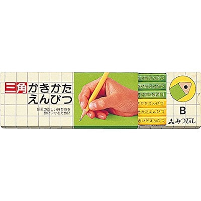 他サイト： 三菱鉛筆 K4563B 鉛筆4563 3角 黄緑 Bの商品画像