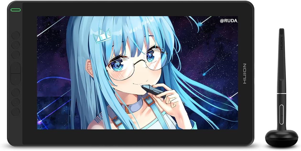 液タブ Kamvas 13 13.3インチ 1920x1080 FHD Adobe RGB92%色域 スマホ接続可能 8192レベル筆圧 266PPS フルラミネーション 充電不要ペンPW517 傾き
