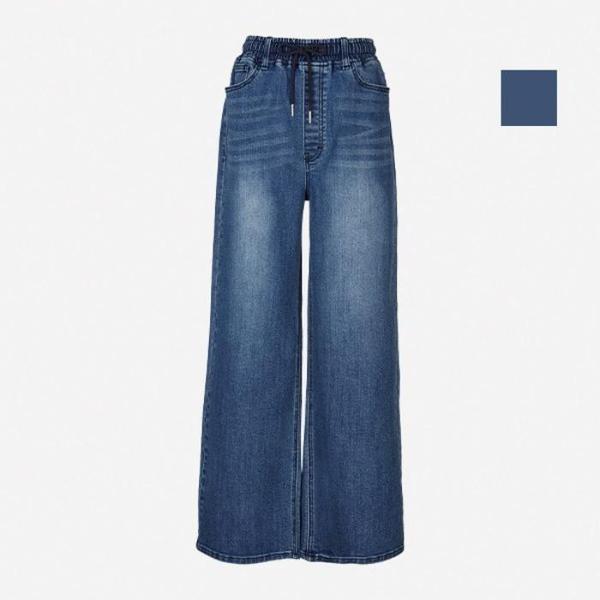 HC07 女性 バンディング ストリング ワイド ジーンズ NQL781 (S41293081)