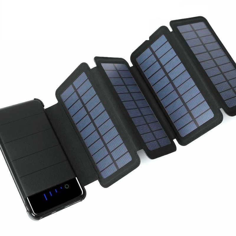ROYALMONSTER　モバイルバッテリー ブラック ［ 8000mAh / 2ポート / USB充電・ソーラー 両用 ］ Royal Monster(ロイヤルモンスター) 　RM-3558