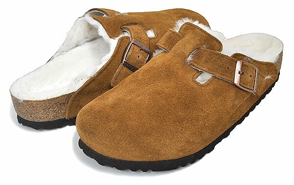 ボストン シアリング レギュラーフィット サンダル ミュール スエードレザー ミンク クロッグ 1001140