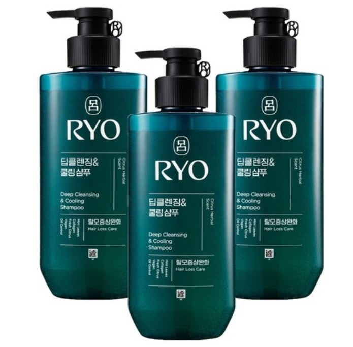 チョンア ディープクレンジング&クーリング シャンプー 480ml x 3個 (鎮静/弾力/保湿/栄養供給/活力/光彩/しわ防止)