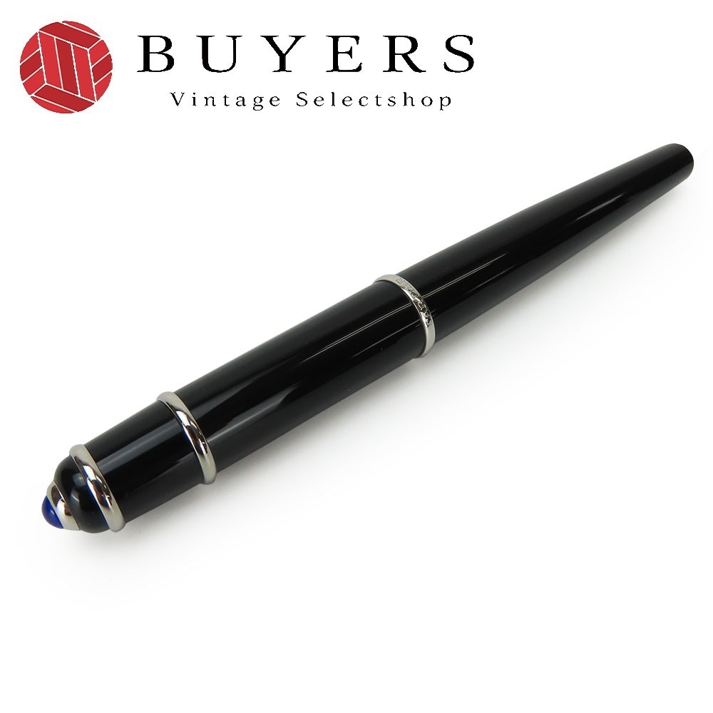 中古 万年筆 ディアボロ ドゥ ST180009 - ブラック シルバー金具 ペン先18K刻印 筆記部 普段使い レディース メンズ