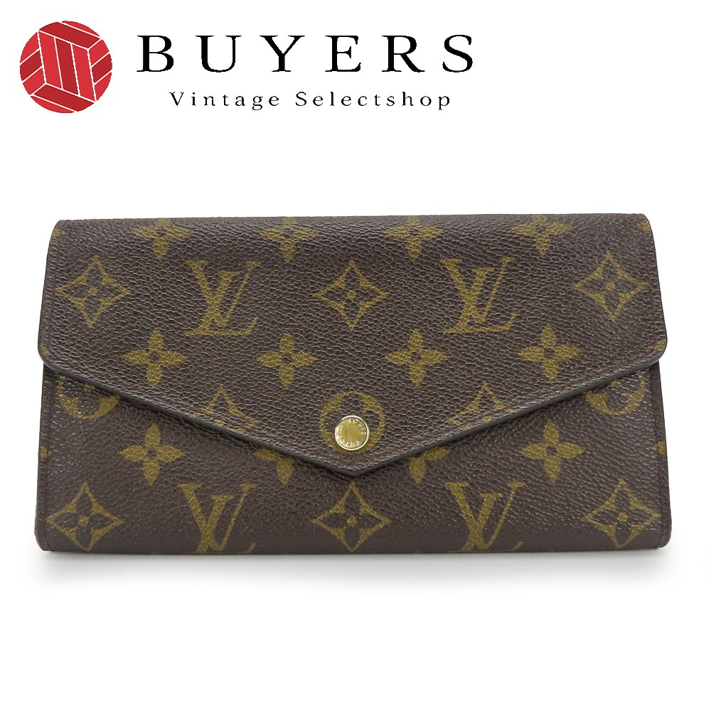 中古 長財布 ポルトフォイユ・サラ M60531 モノグラム ブラウン ゴールド金具 二つ折り 普段使い 小物 レディース 女性