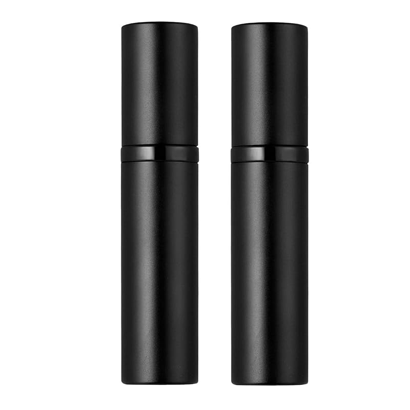 SINNMAO アトマイザー 詰め替え ポータブル クイック 香水噴霧器 携帯用 詰め替え容器 香水用 ワンタッチ補充 香水スプレー パフューム プシュ式… (黒黒)