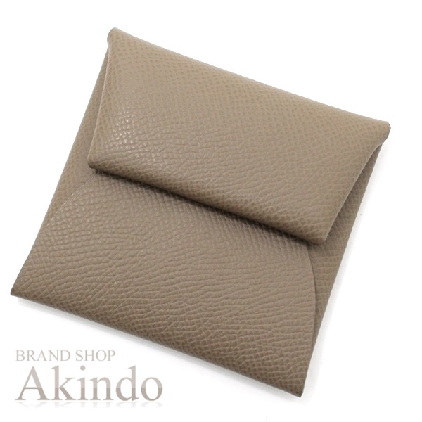 【新品】エルメス コインケース バスティア エトゥープ エプソン 小銭入れ HERMES シンプル 軽量 小さめのバッグ・ポケットに 財布 エルメス 財布 エルメス HERMES WALLET