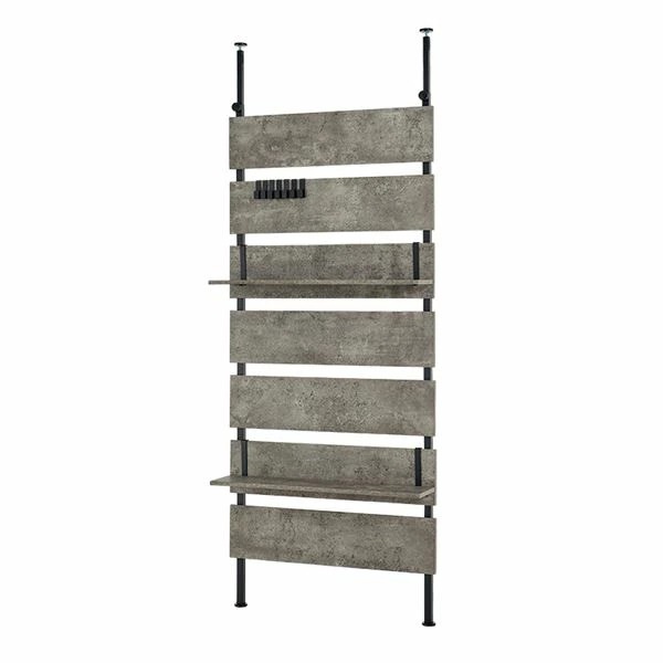 KTR-3148MGY グレー/ブラック 突っ張りウォールラック メーカー直送