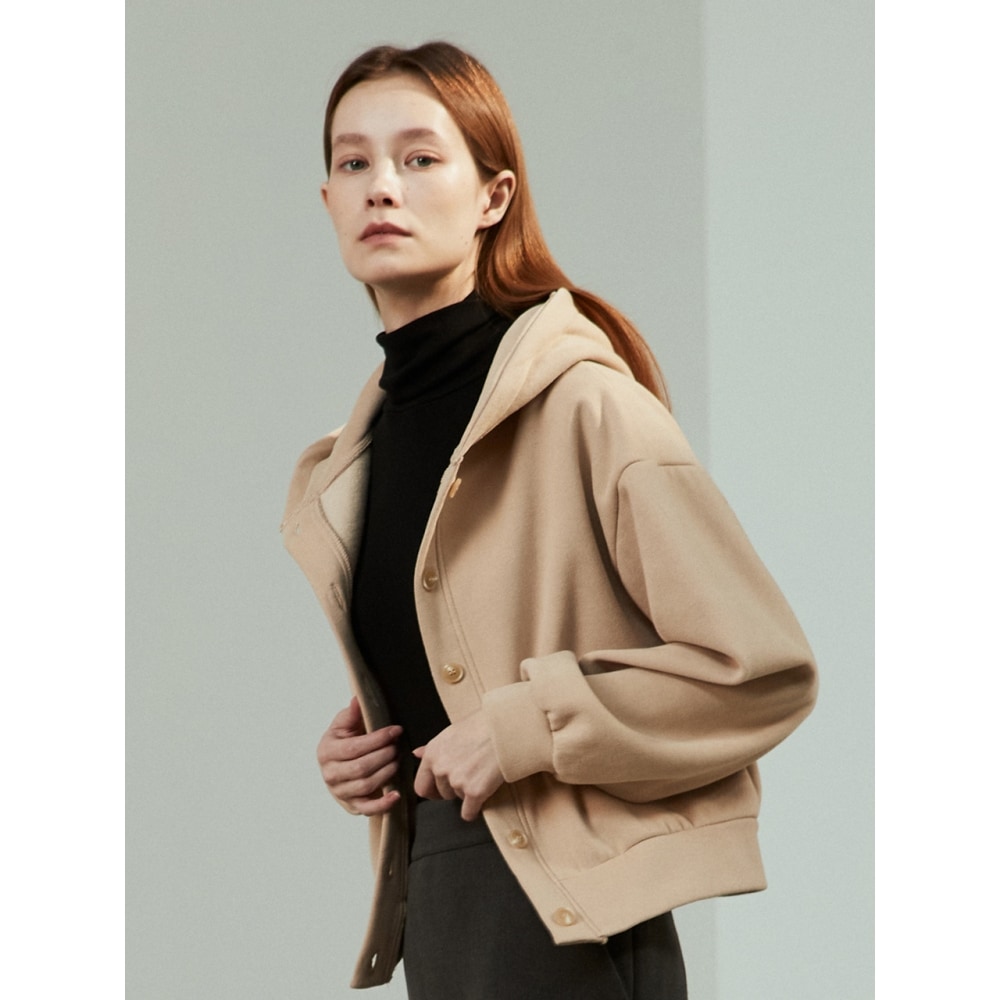 アムールモイヤー amr1502 ボタンパーカー (ベージュ)