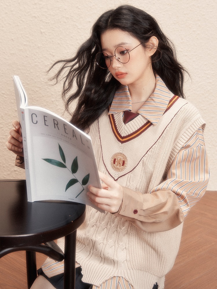 ハリーポッター風ベスト レディース 2024秋 ゆったり 万能 カレッジ