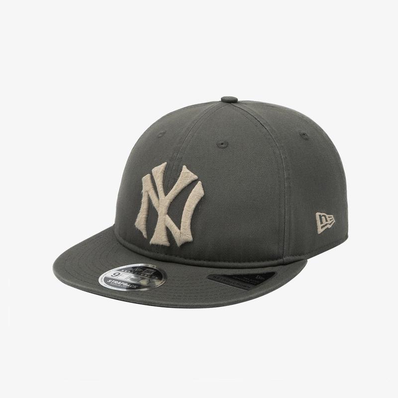 MLB クーパーズタウン ニューヨーク ヤンキース ビッグロゴ レトロ クラウン ストラップバック ダスティ チャコール 14881432
