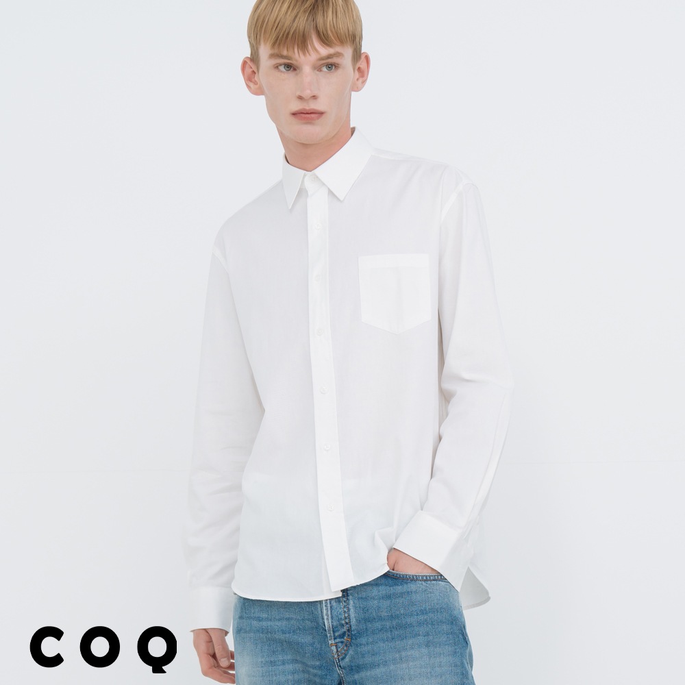 スタンダードソリッドシャツ_ホワイト