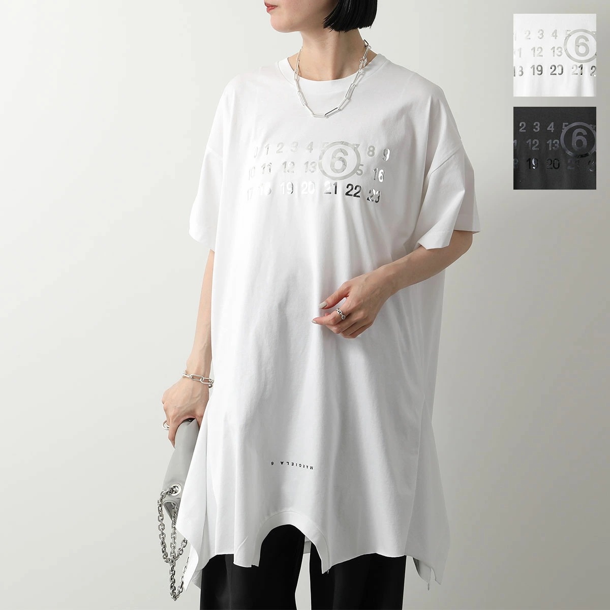 MM6 KIDS エムエムシックス メゾンマルジェラ キッズ Tシャツ M60559 MM010 レディース ガールズ ワンピース 半袖 カットソー ロゴT カラー2色
