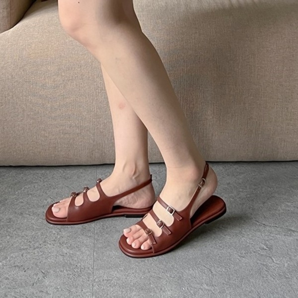 [Ninas Paris] スリーバックラインスリングバックサンダル