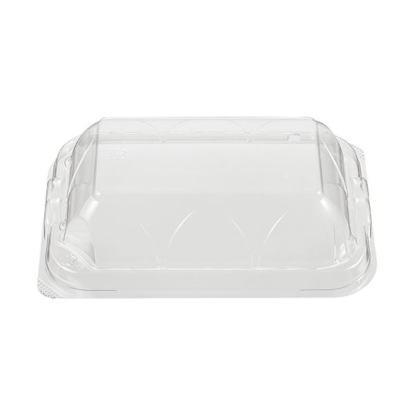 （まとめ）中央化学 SDホットマルシェ 1蓋/穴無し 透明 1パック（50枚）[x10セット]