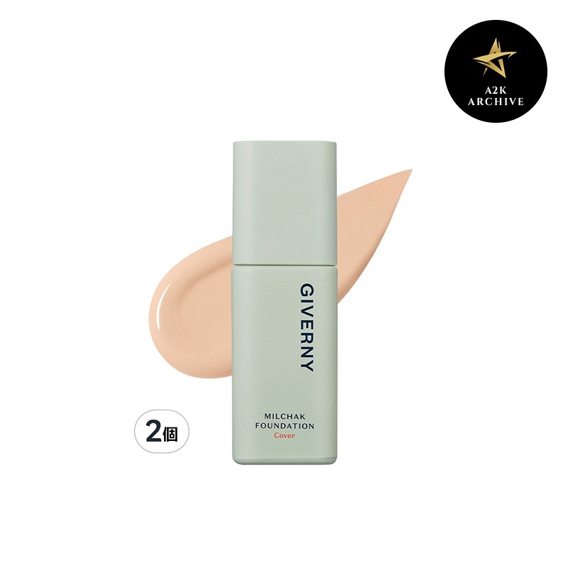 密着カバー ファンデーション 30ml, 21号 ライトベージュ, 2個
