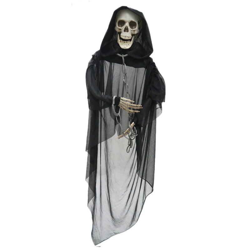 [2点セット] 150cm 光る！ブラックリーパー 【 吊物 吊り飾り 怖い ハロウィン 雑貨 吊り下げ 吊り物 ホラーハンギング 】