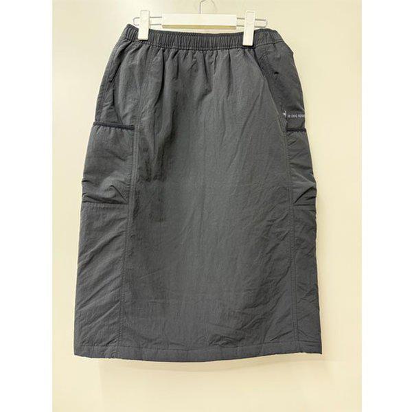 女性ルーズフィットパディングミディスカート QQ422LSKO1 BLK