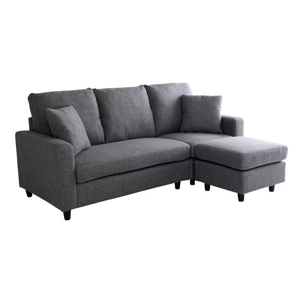 ホームテイスト 北欧インテリア 3人掛けコンパクトソファ lugna-ルグナ- HO-K3P-GY グレー メーカー直送