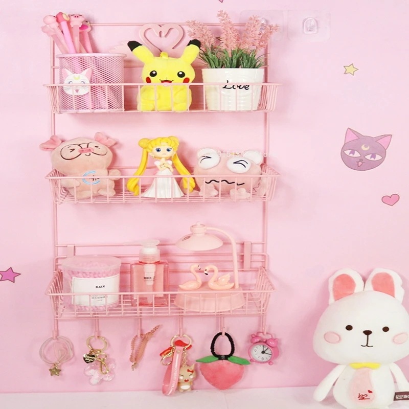 納期21日学生の寮の壁のための収納棚,パンチのない壁のサポート,ベッドサイドの壁のハンガー,上下に適しています