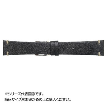 Emitta(エミッタ) 時計バンド ストーンズ 22mm ブラック (美錠:銀) ES-A22