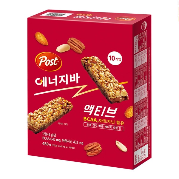 ポスト エナジーバー アクティブ 45gx10個x10箱