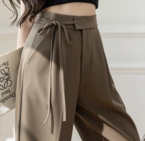 レディース パンツ ボトムス ロング マキシ Uネック ワイド フレア Aライン タック ウエストマーク ウエストリボン 2way 伸縮性 コンサバ かわいい 大人可愛い きれいめ シンプル