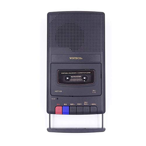 WINTECH ハンドル付きポータブルテープレコーダー HCT-03 ブラック