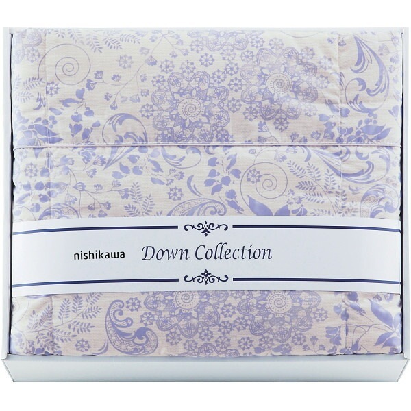 （ギフト）西川 洗えるダウンケット パープル