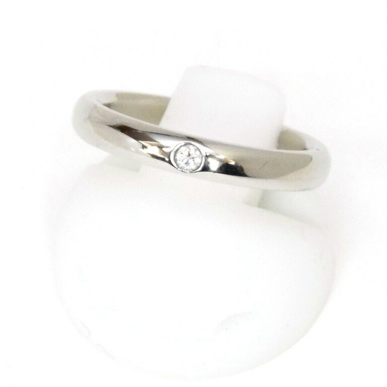 TIFFANY&Co. 指輪 ｽﾀｯｷﾝｸﾞﾊﾞﾝﾄﾞﾘﾝｸﾞ ﾀﾞｲﾔﾓﾝﾄﾞ ＃6.5 /ﾌﾟﾗﾁﾅ/Pt950【中古】(60443) 27,335円