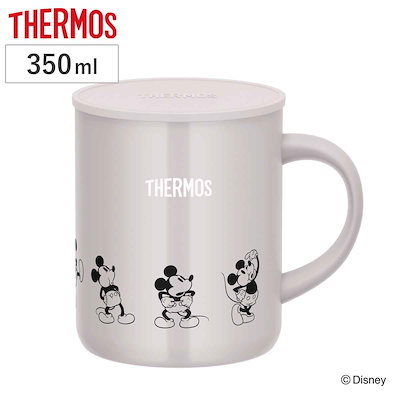 他サイト： サーモス 真空断熱マグカップ 350ml ディズニー ミッキ― ホワイトベージュ JDG-351DS WBEの商品画像