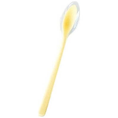 他サイト： 4545101100366 岡部洋食器製作所 口あたりやさしいスプーン 一体深型 小 イエロー OSP1602 KU-06Yの商品画像