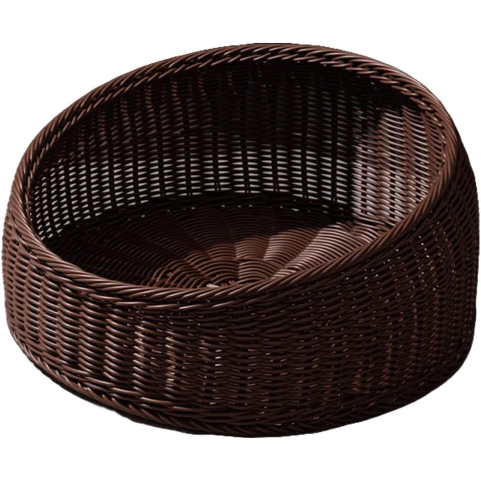 LIINC キャットハウス ドーム型猫ハウス 猫ベッド 猫ちぐら 猫 ハウス 籠 ちぐら 猫用 キャットハウス 猫ハウス ベッド おしゃれ 大型丸洗い 籐猫小屋半密閉四季ユニバーサル籐通気性犬小屋 (