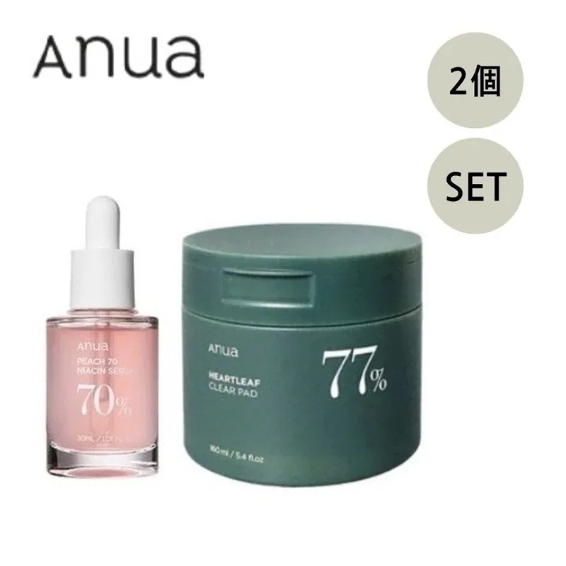 結鉱トーン水桃2種セット（クリアパッド+桃セラム）