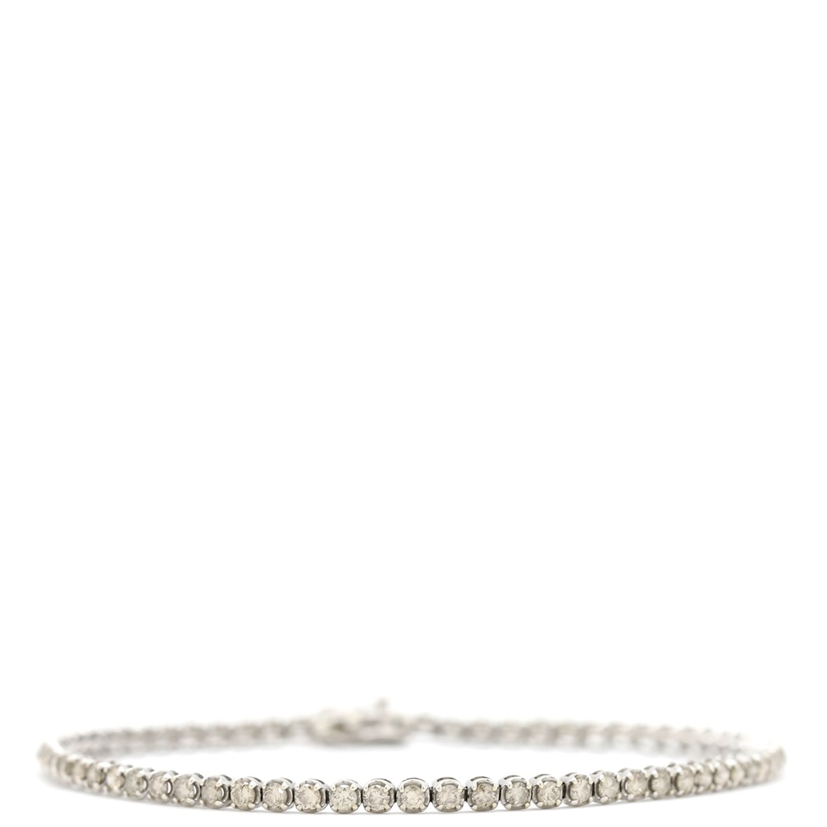 ブレスレット テニスブレスレット K18WG ダイヤモンド ホワイトゴールド ダイヤブレスレット 750 ホワイトゴールド 【中古】