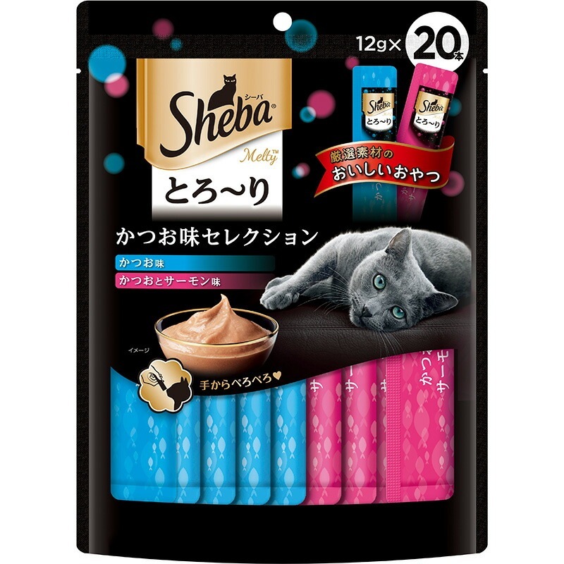 （まとめ買い）マース シーバ とろり メルティ かつお味セレクション 12gx20個 猫用おやつ [x5]