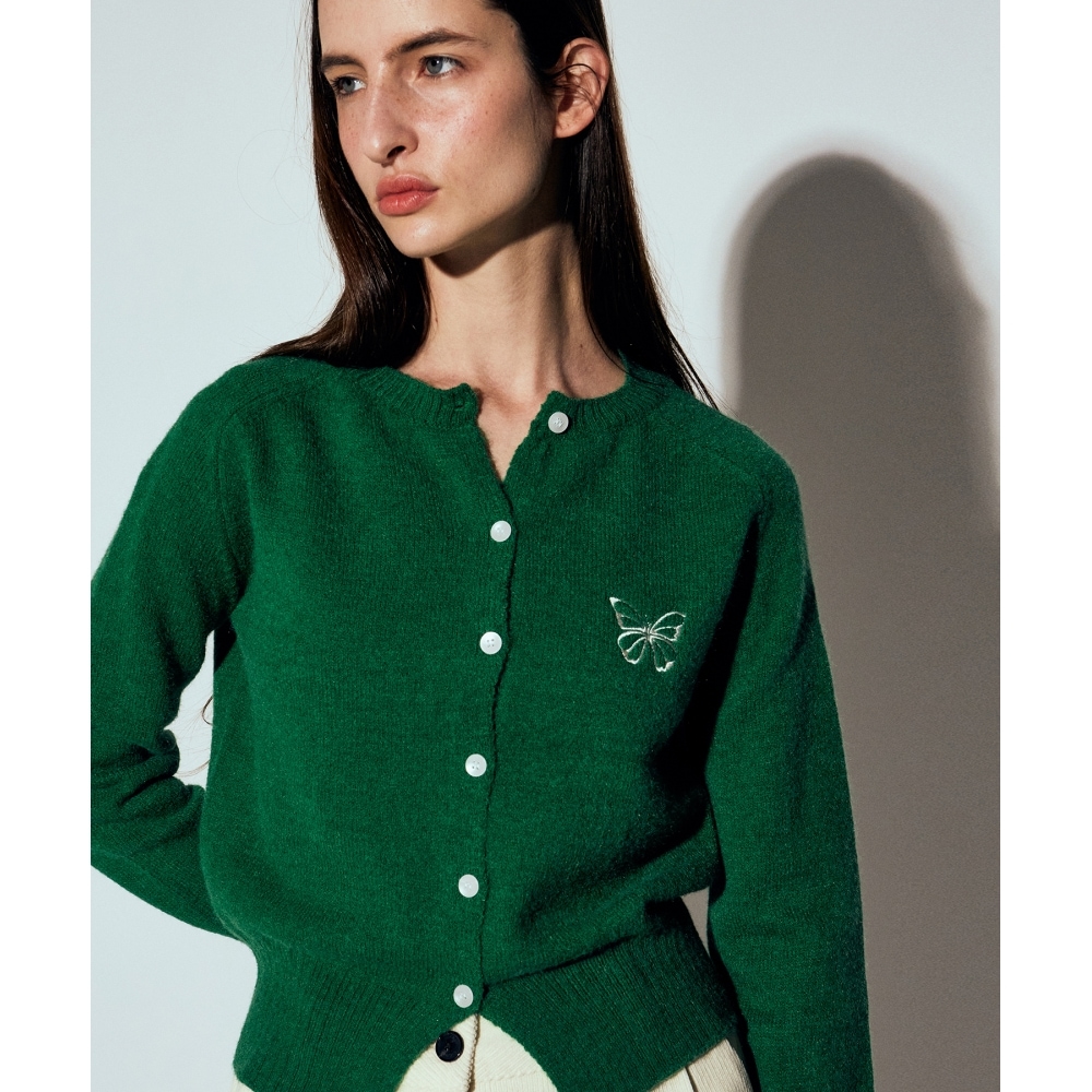 ニック&ニコールバタフライニットカーディガン_グリーン