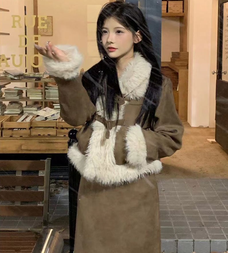 秋冬新作 厚手 2点セット レディース 中綿コート+ロング/ショートスカート セットアップ カジュアル スカートセット