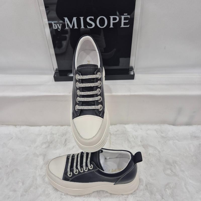 By 女性 ホットフィックス バンド スニーカー 112HT430SF012 BLACK 3 JJ