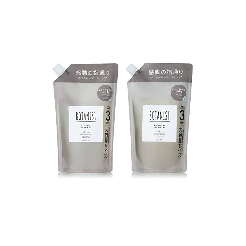 【即納】[大容量詰め替えセット] BOTANIST (ボタニスト) ボタニカルシャンプー&トリートメント 【ダメージケア】通常詰め替え3個分