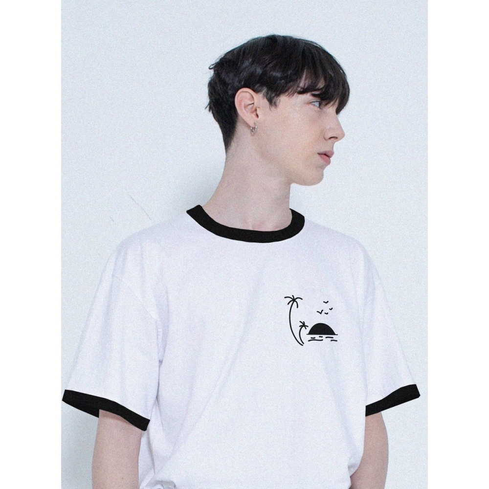 GRAVER ハワイアンリンガーショートスリーブ T シャツホワイト 6,305円