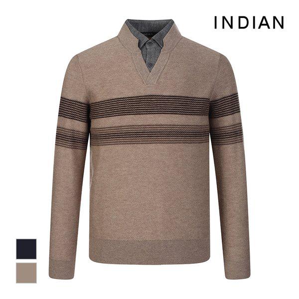 INDIAN ウール ハンギジャン 二重エリニット_MITBP4WB116