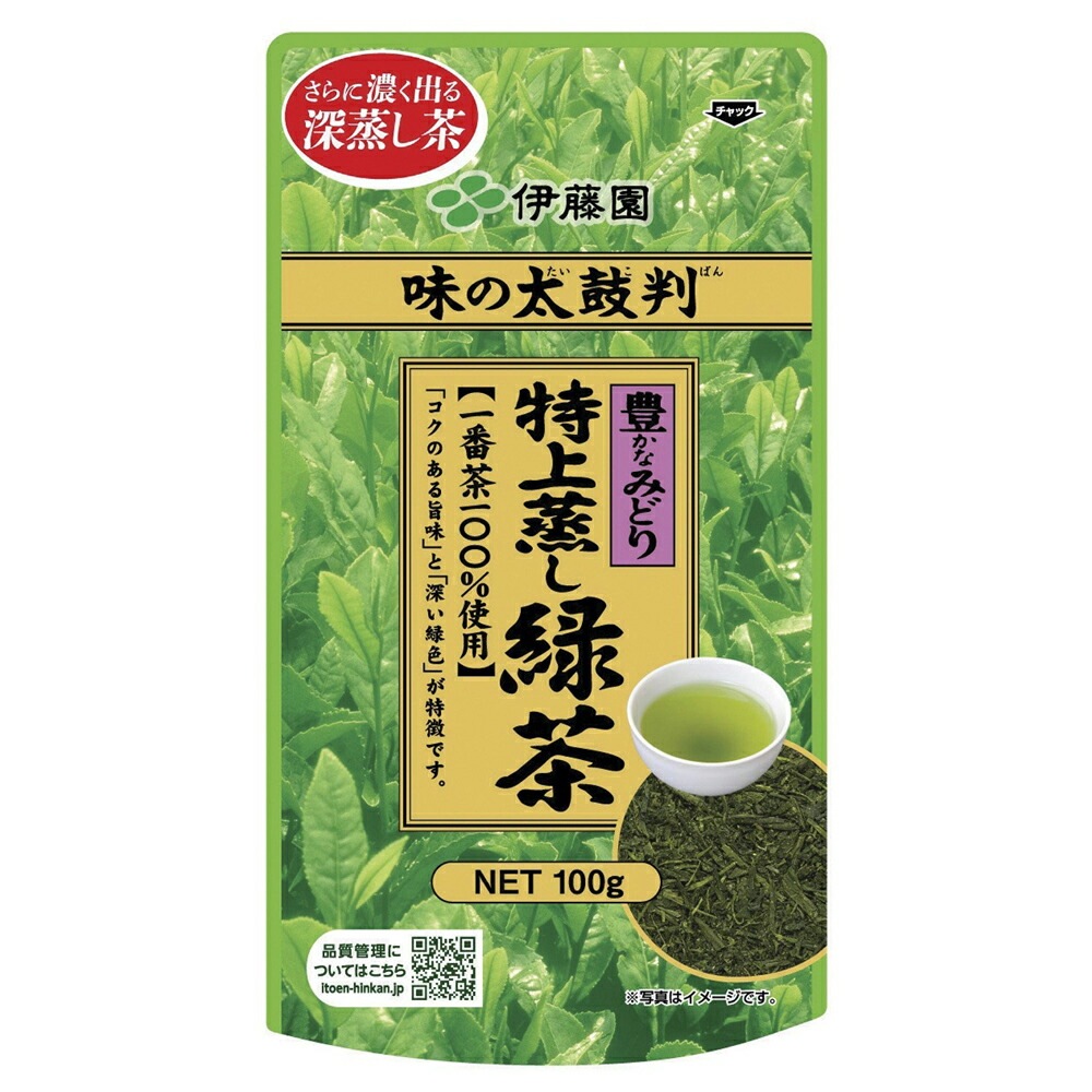 味の太鼓判 特上蒸し緑茶１０００ 100g10個 伊藤園